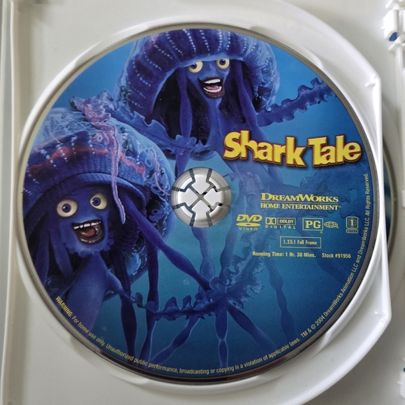 DreamWorks "Shark Tale" Full Screen DVD + Bonus "Club Oscar Party CD" Kids Movie - Picture 3 of 5